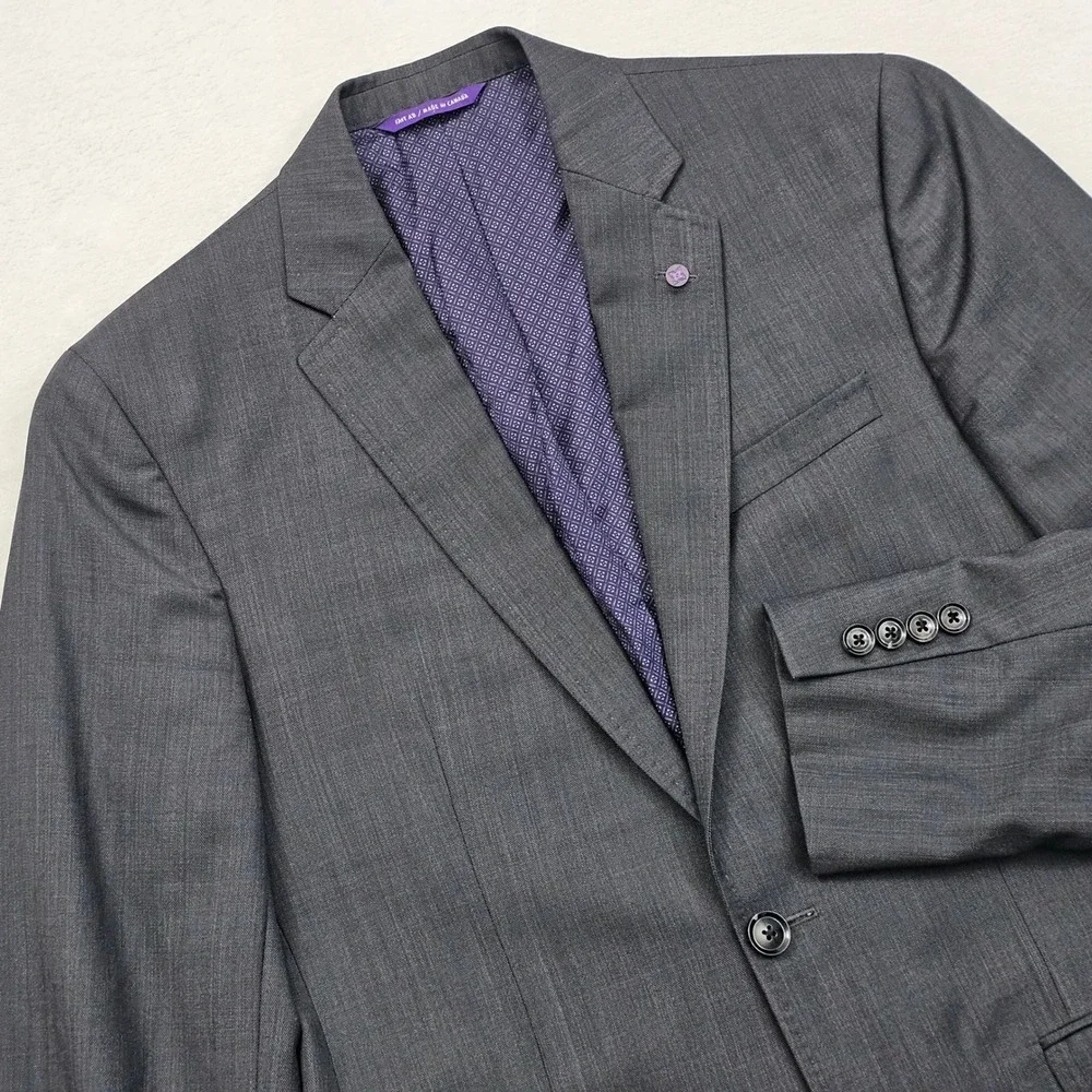 Ted Baker Endurance Blazer Mens 36S Charcoal Grey 100% Wool Jay CT‎ Suit Jacket
